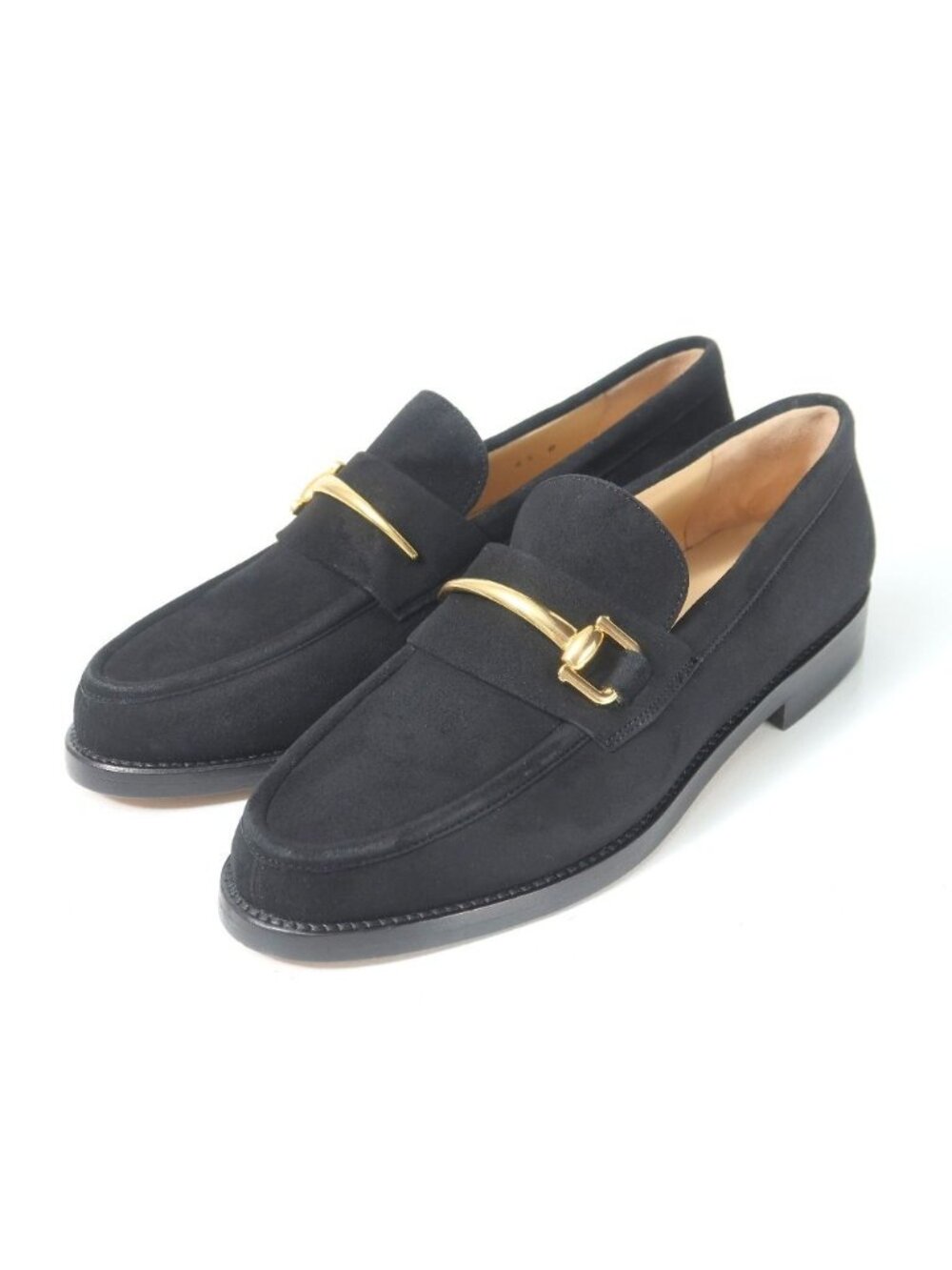 Gucci Loafers B Horsebit Suede Leather Shoes 4.5